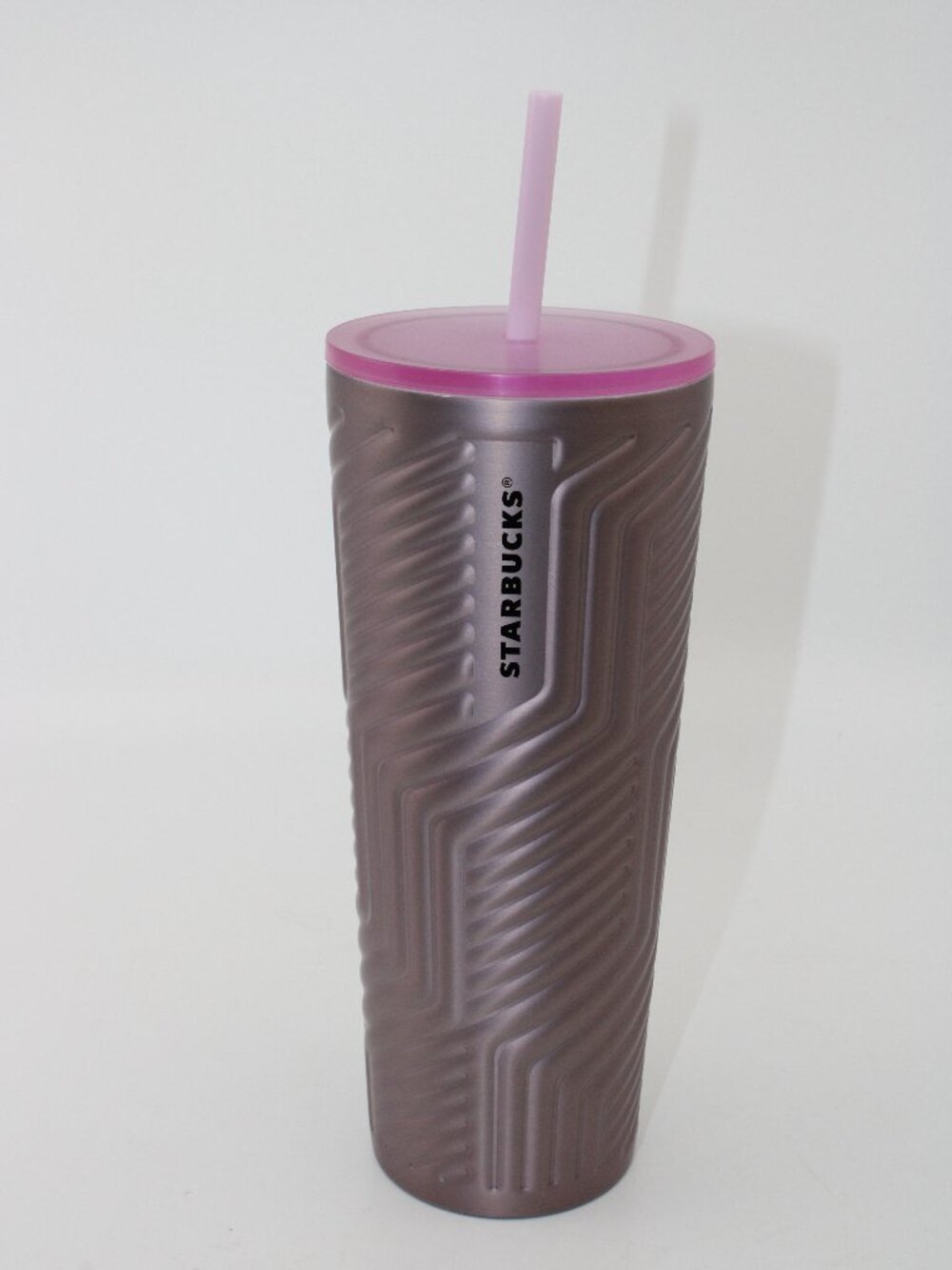 Starbucks Tumbler NWT Straw Metallic Lavender Geometric Cup Tumbler 24 Oz.
